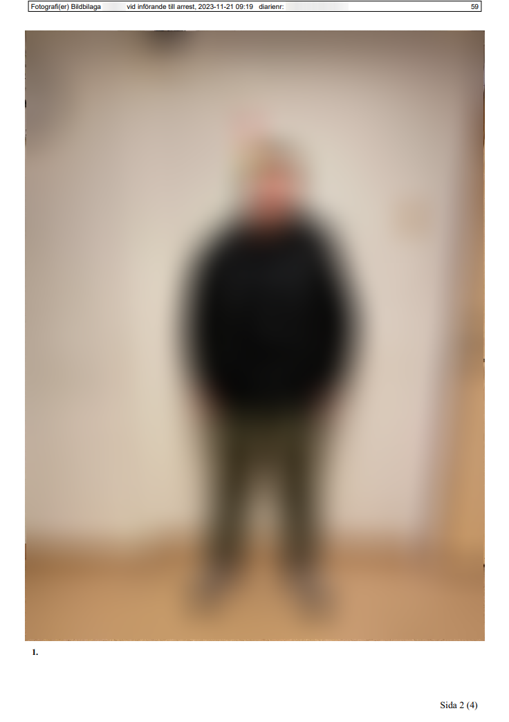 Bild på misstänkt i FUP